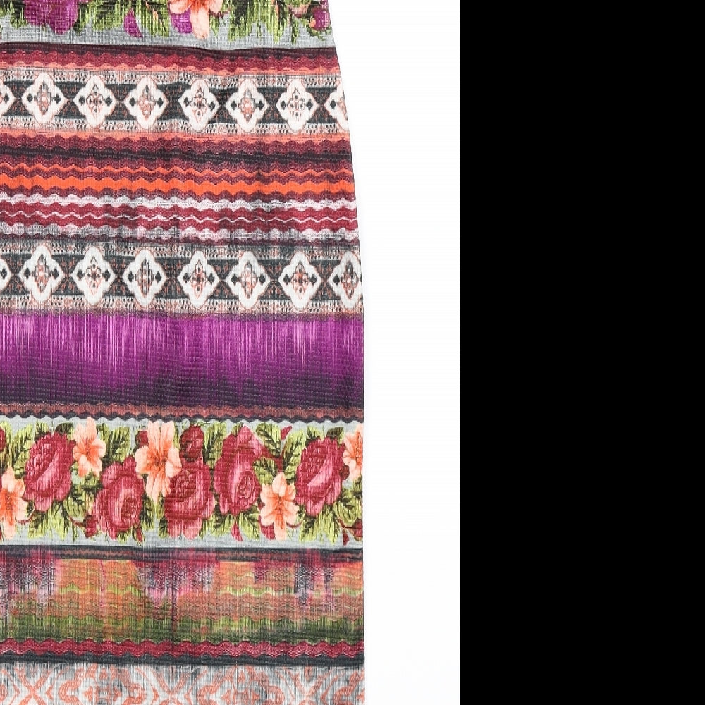 Kiah Womens Multicoloured Floral  Bodycon  Size 10