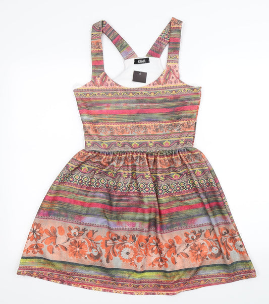 Kiah Womens Multicoloured Striped  Fit & Flare  Size 12