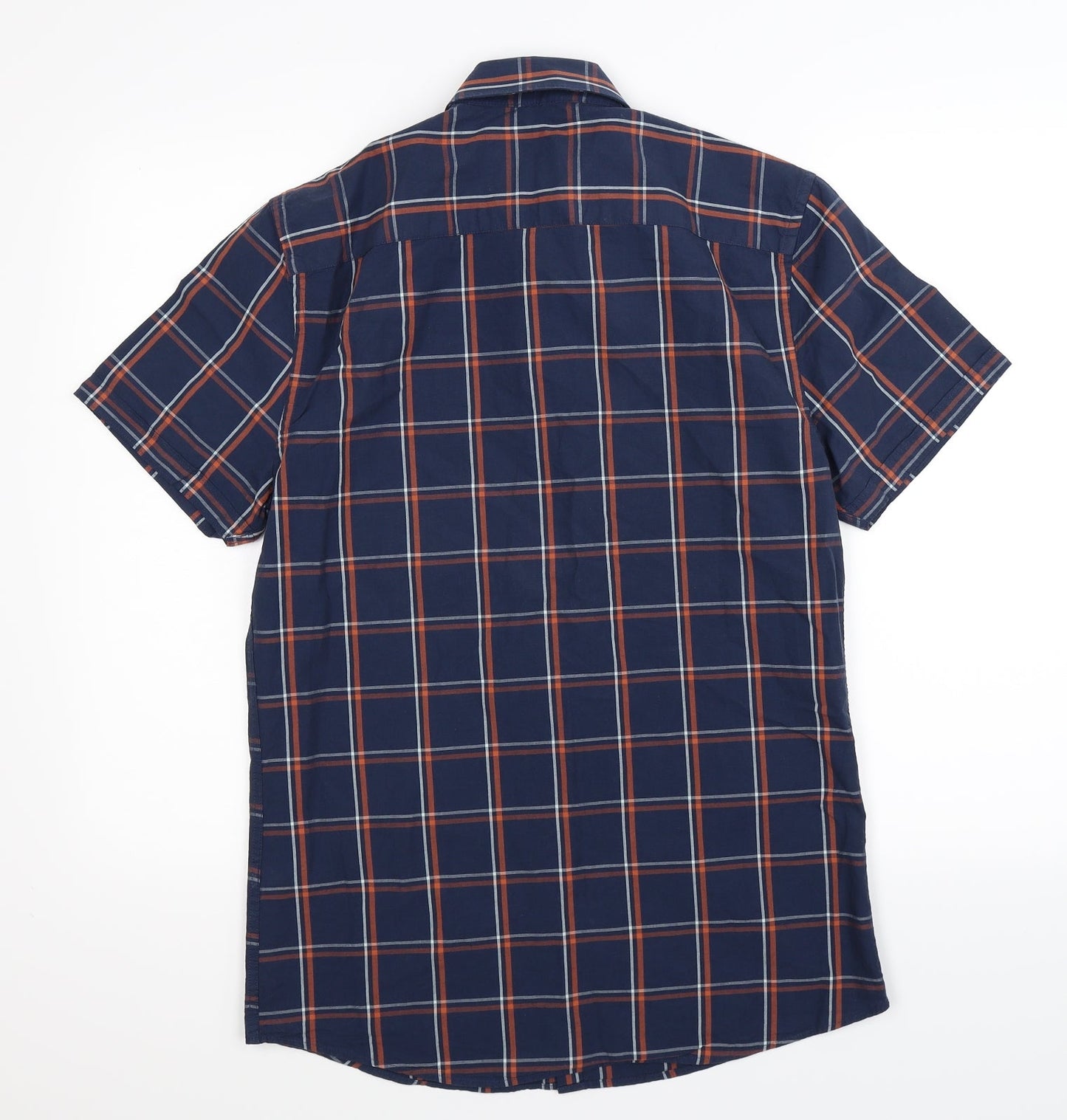 F&F Mens Blue Check   Button-Up Size S