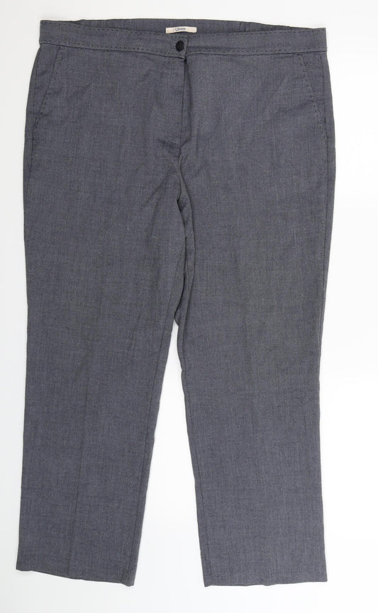 Marks and Spencer Womens Grey   Trousers  Size 18 L29 in