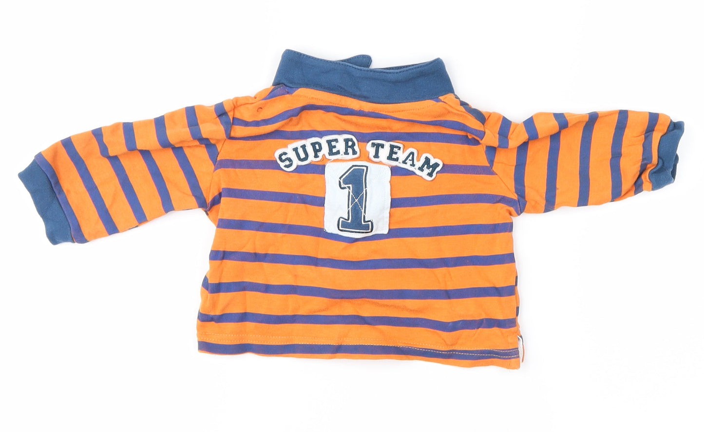 Eddie & Ella  Orange Striped  Basic Button-Up Size 9-12 Months