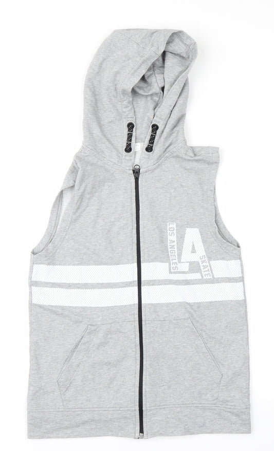 F&F Boys Grey   Full Zip Hoodie Size 10-11 Years