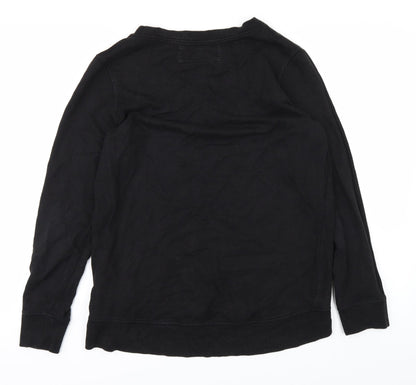 Back view of DENIMCO women’s black jumper, size UK 12