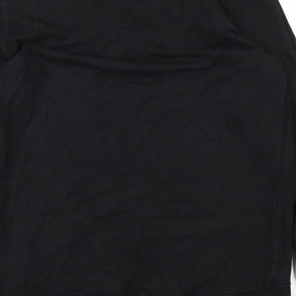Brand and care label for DENIMCO women’s black jumper, size UK 12