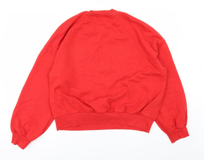 Back view of Bershka women’s red jumper, size S