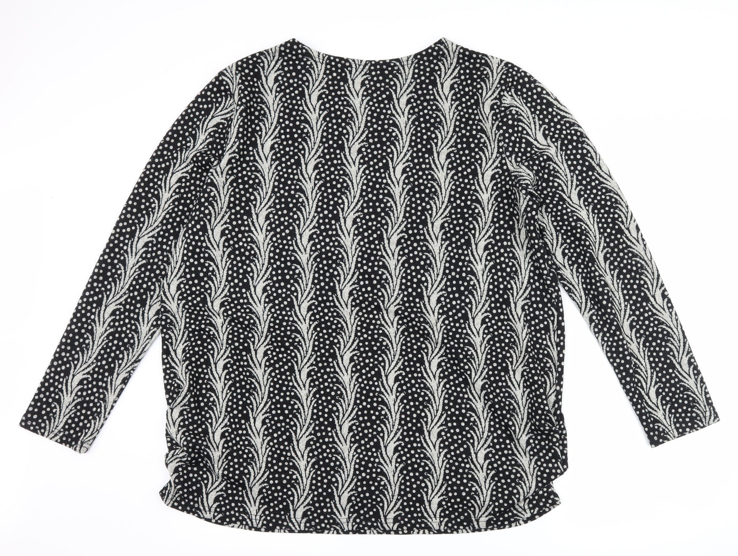 Stella Morgan Womens Black Polka Dot  Pullover Jumper Size 14