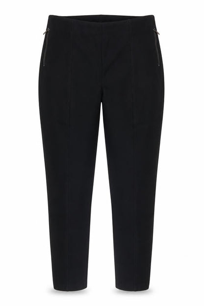 Front view of Dash women’s black trousers, size UK 34, 27-inch leg