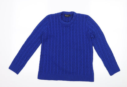 Additional front view of CHIC women’s blue jumper, size S
