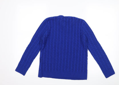 Back view of CHIC women’s blue jumper, size S