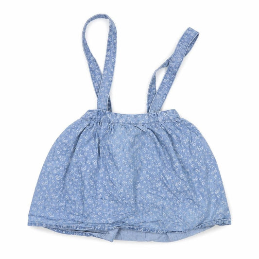 George Girls Blue Floral  A-Line Skirt Size 5-6 Years - Dungaree