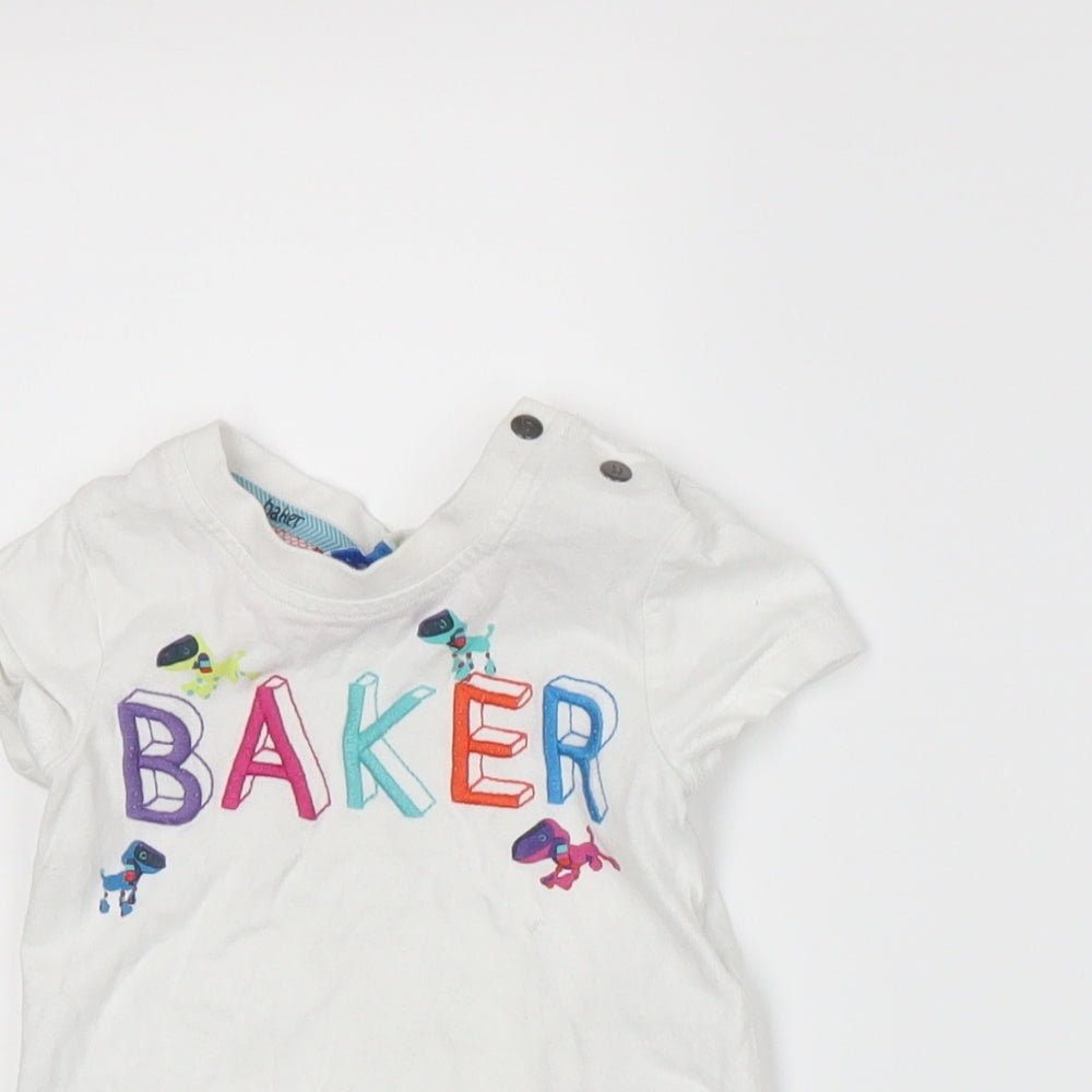 Baker Boys White   Basic T-Shirt Size 3-6 Months