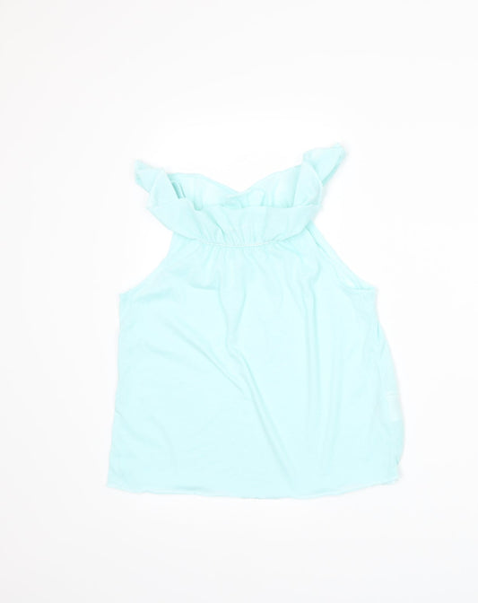 H&M Girls Blue   Basic Tank Size 6-7 Years