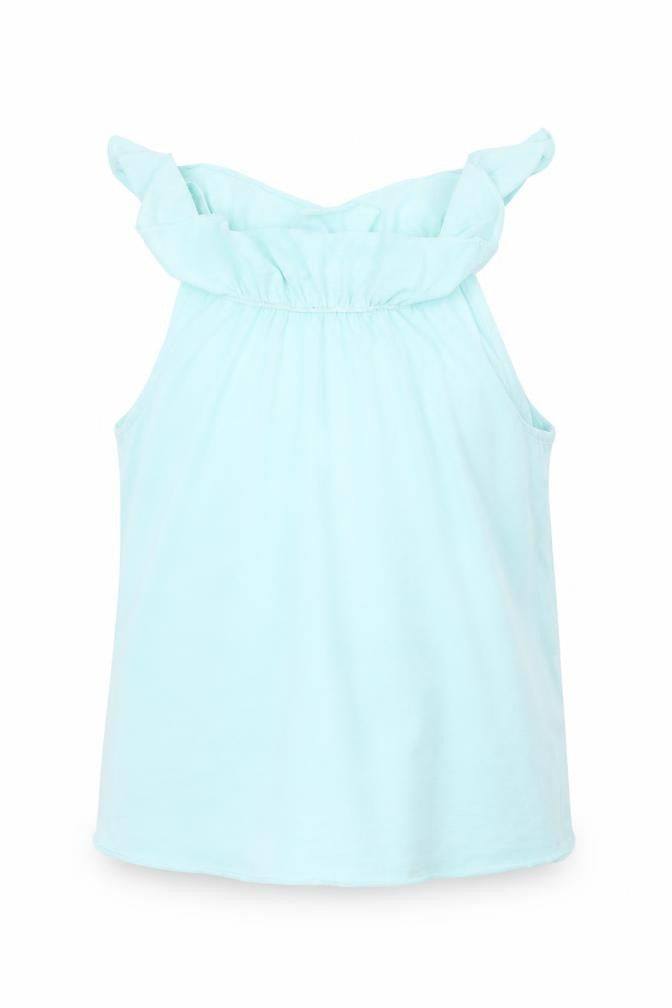 H&M Girls Blue   Basic Tank Size 6-7 Years