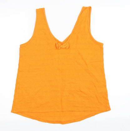 Back view of Promod women’s orange basic tank, size M