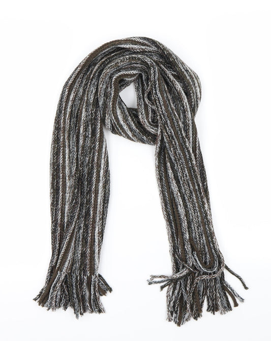 Preworn  Brown Striped   Scarf