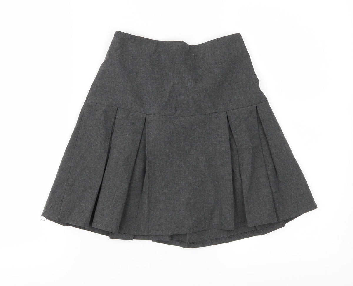Debenhams Girls Grey   Pleated Skirt Size 10 Years
