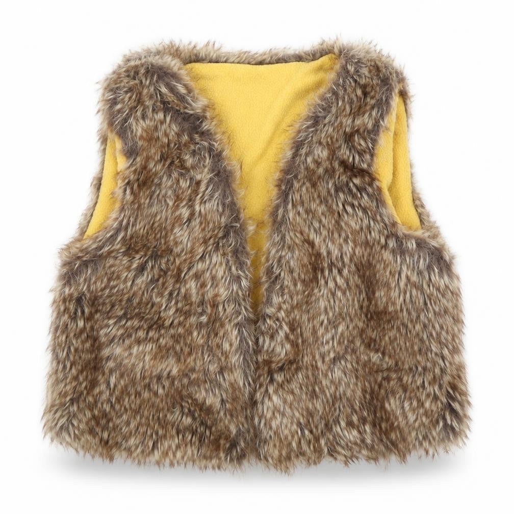 Preworn Girls Brown Animal Print  Jacket  Size 4-5 Years