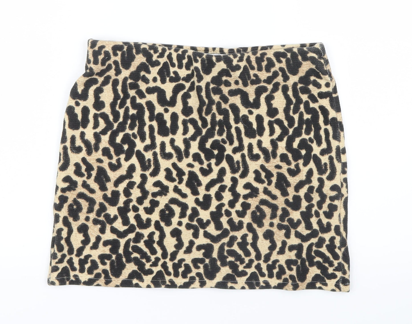 Zara  Womens Black Animal Print  Straight & Pencil Skirt Size 27 in  - Leopard Print