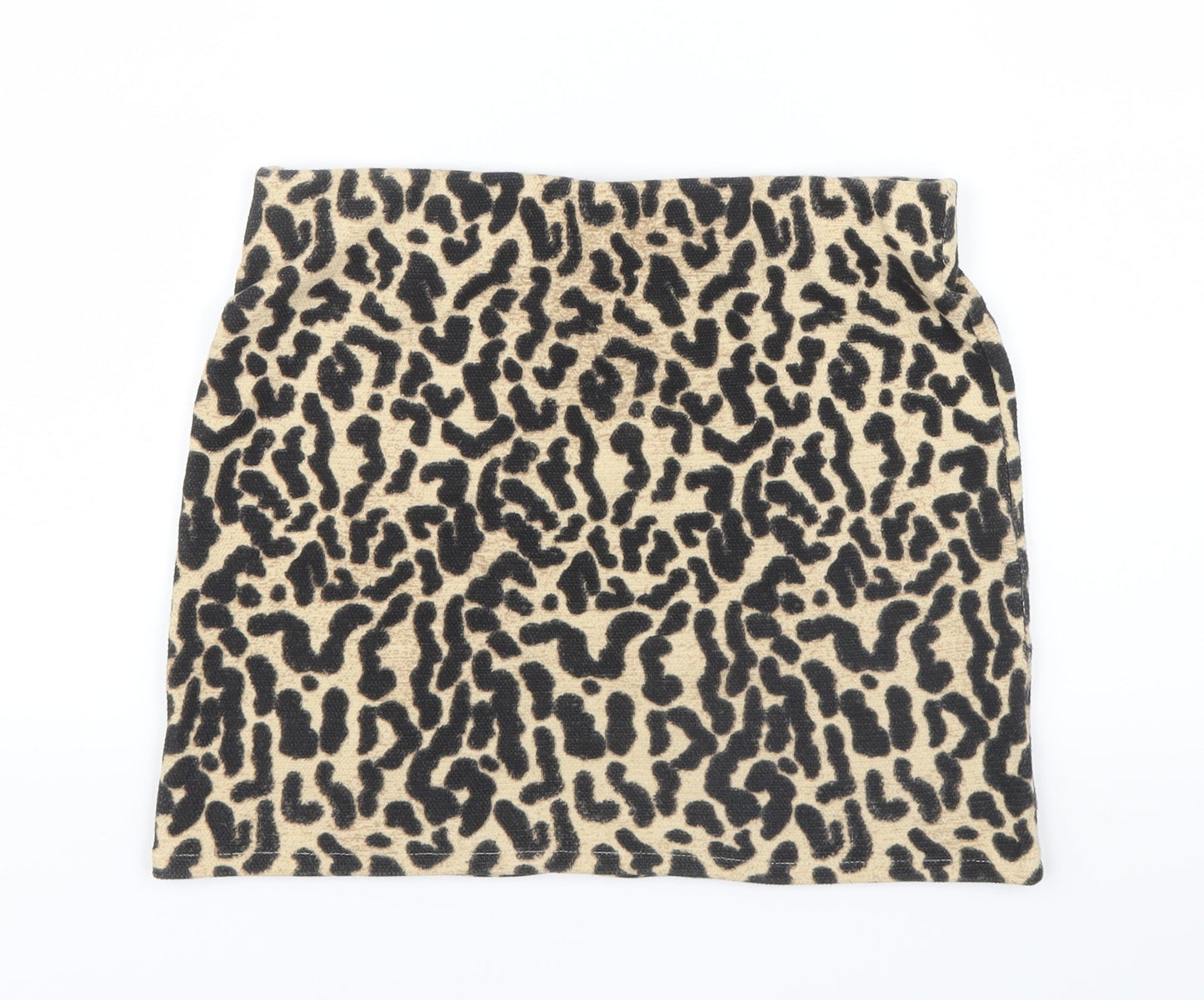Zara  Womens Black Animal Print  Straight & Pencil Skirt Size 27 in  - Leopard Print