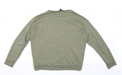Back view of Topshop women’s green jumper, size UK 12