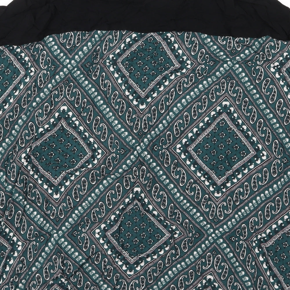 Apricot Womens Green Paisley Chiffon Basic Blouse Size 14
