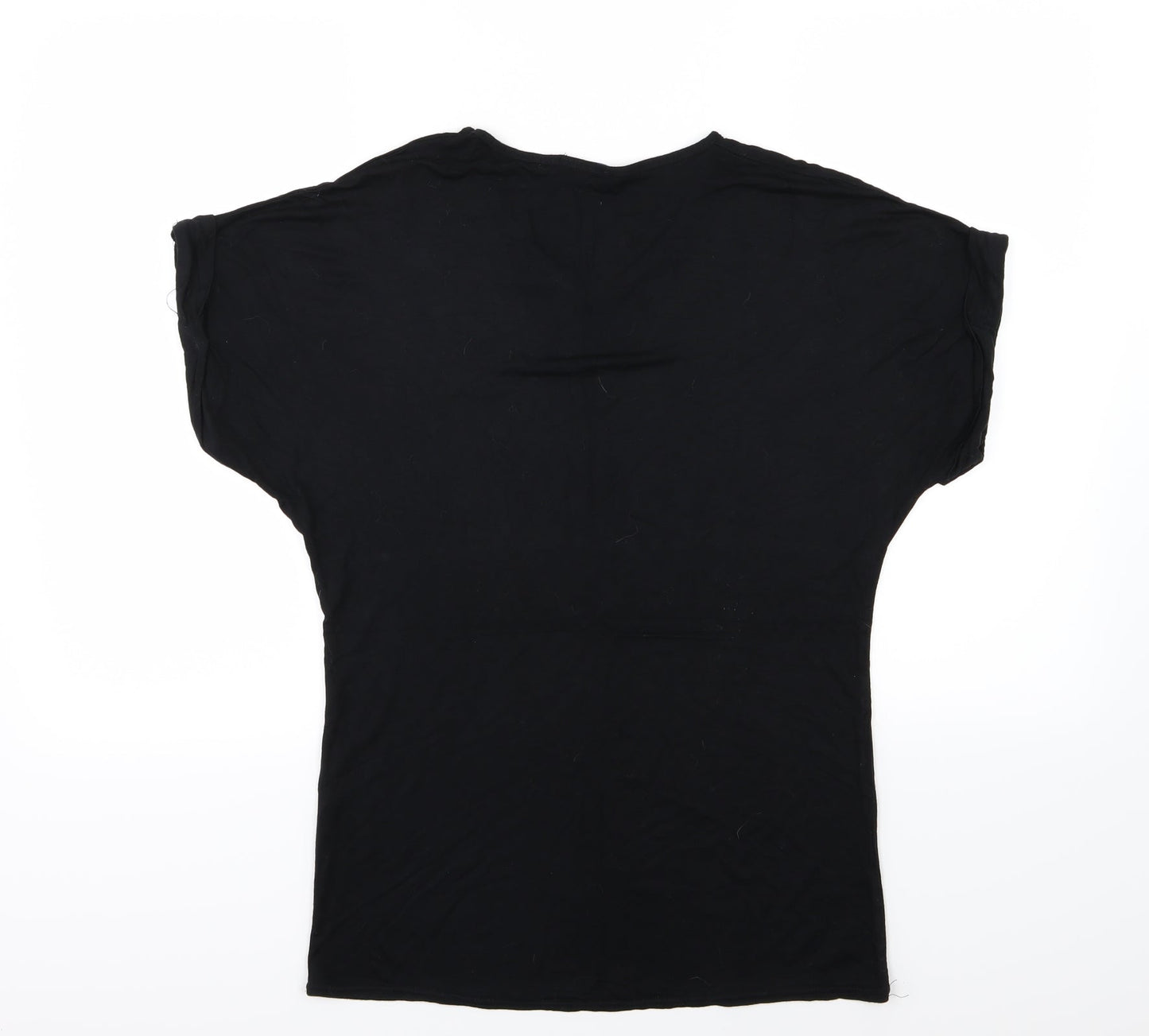Billys Collection Womens Black  Jersey Basic T-Shirt Size 20