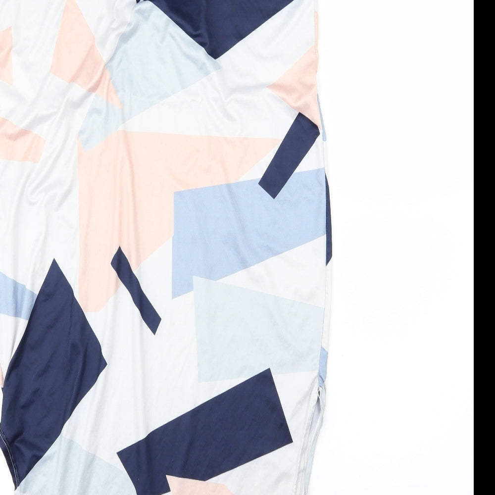 Preworn Womens Multicoloured Geometric  T-Shirt Dress  Size S