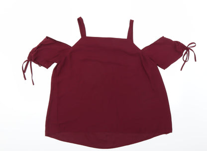 Back view of Matalan women’s purple basic blouse, size S