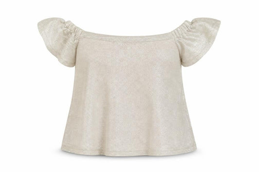 Front view of New Look girls’ gold basic blouse, size 12, years