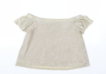 Back view of New Look girls’ gold basic blouse, size 12, years