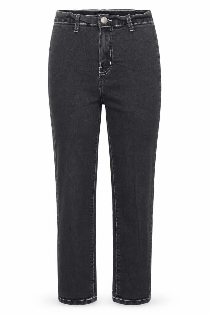 PRETTYLITTLETHING Womens Grey  Denim Straight Jeans Size 6 L26.5 in