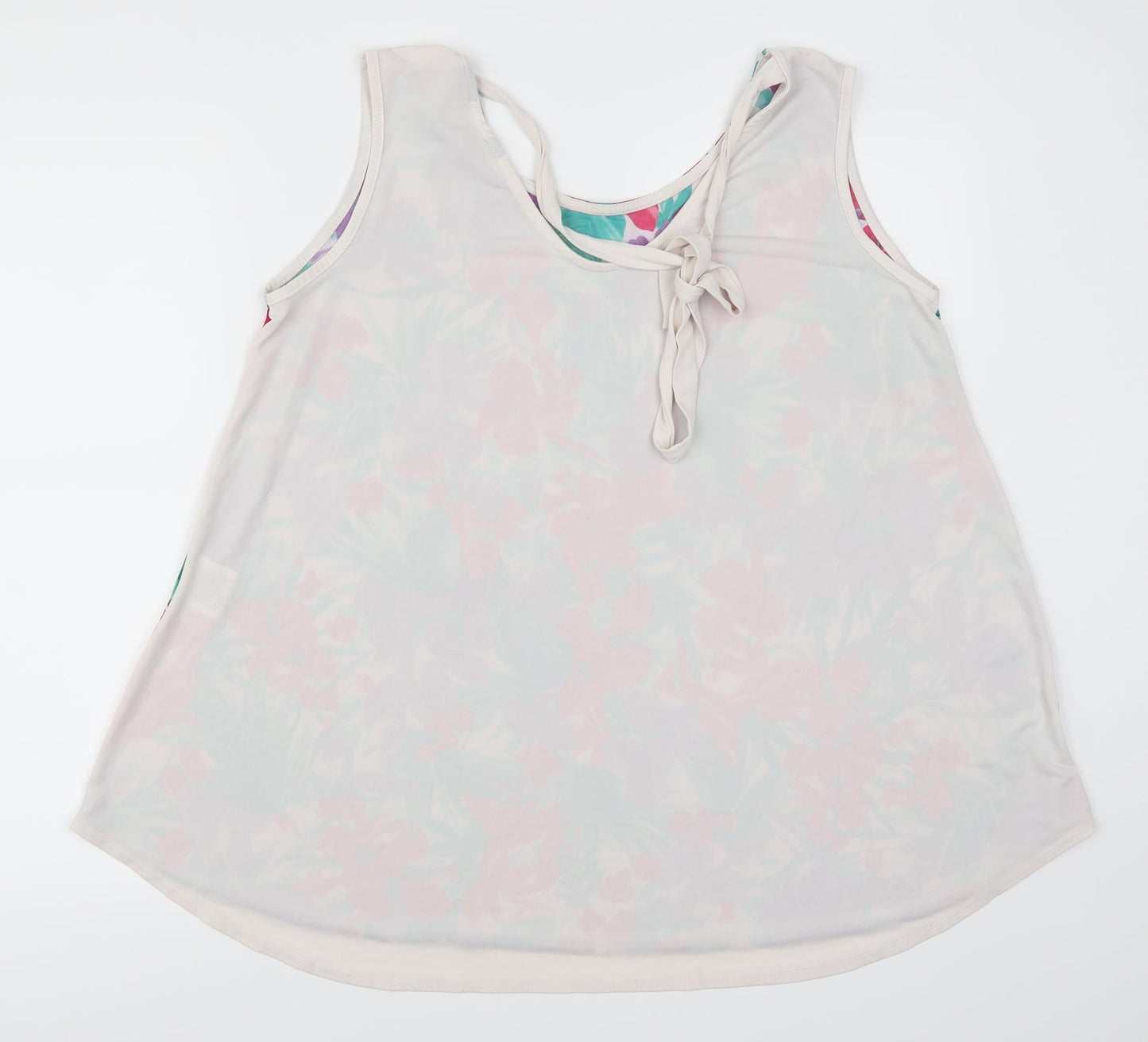 Isle Womens Multicoloured Floral  Basic Tank Size 16