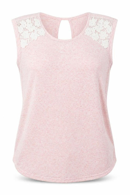 Front view of Atmosphere women’s pink basic t-shirt, size UK 10
