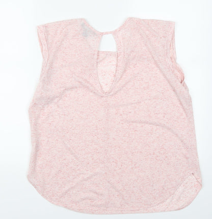 Back view of Atmosphere women’s pink basic t-shirt, size UK 10