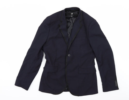 H&M Mens Blue   Jacket Suit Jacket Size 38
