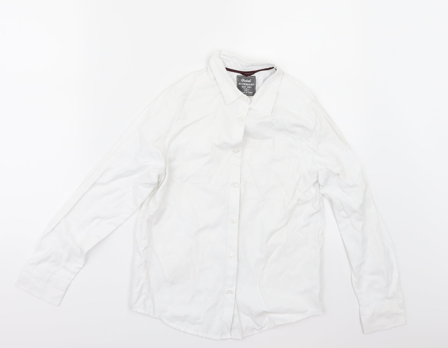 Primark Boys White   Basic Button-Up Size 9-10 Years