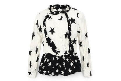 Front view of River Island women’s white basic blouse, size UK 8