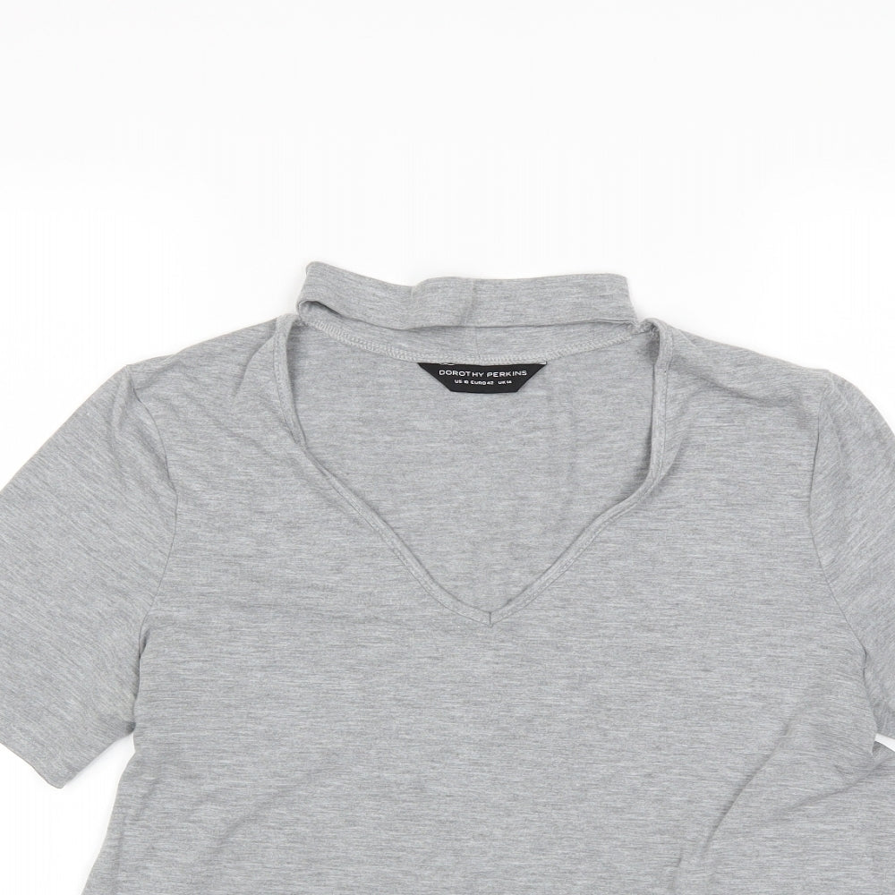 Dorothy Perkins Womens Grey   Basic T-Shirt Size 14
