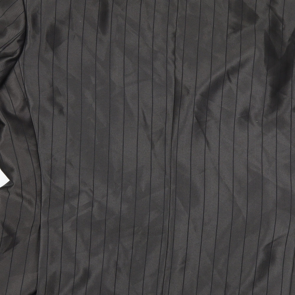 Preworn Mens Grey Striped  Jacket Suit Jacket Size 44