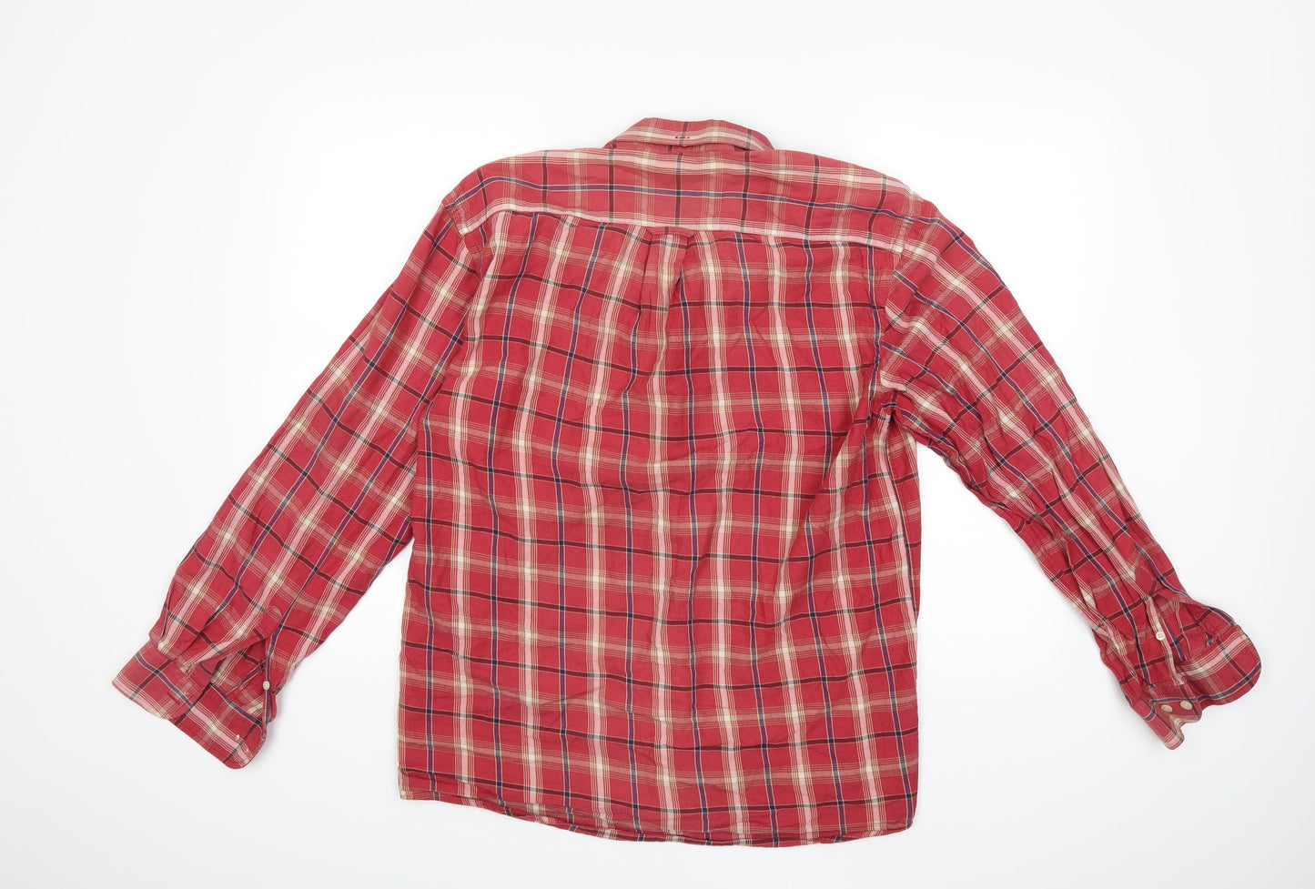 giovanni galli Mens Red Check   Button-Up Size M