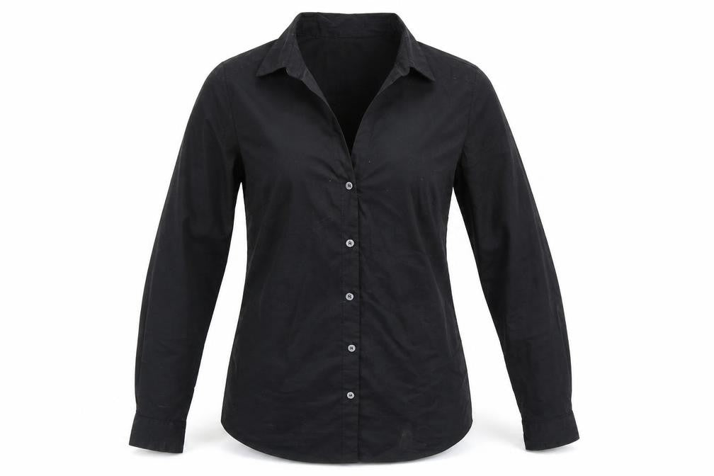 H&M Womens Black   Basic Button-Up Size 32