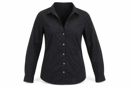 H&M Womens Black   Basic Button-Up Size 32