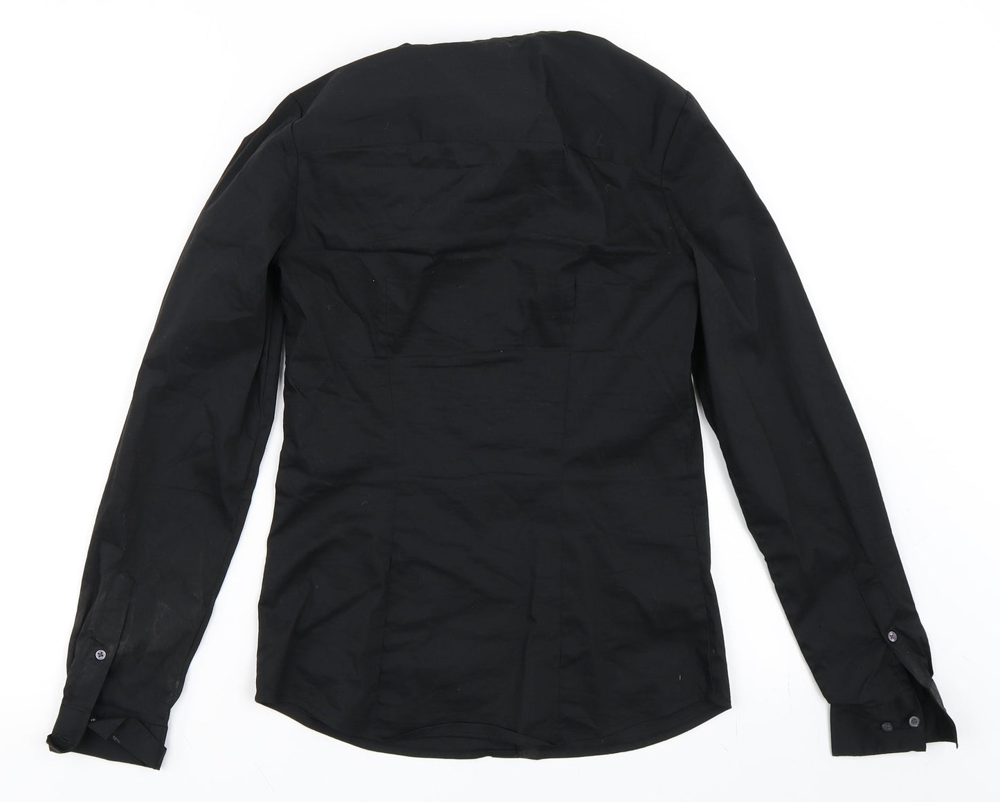 H&M Womens Black   Basic Button-Up Size 32