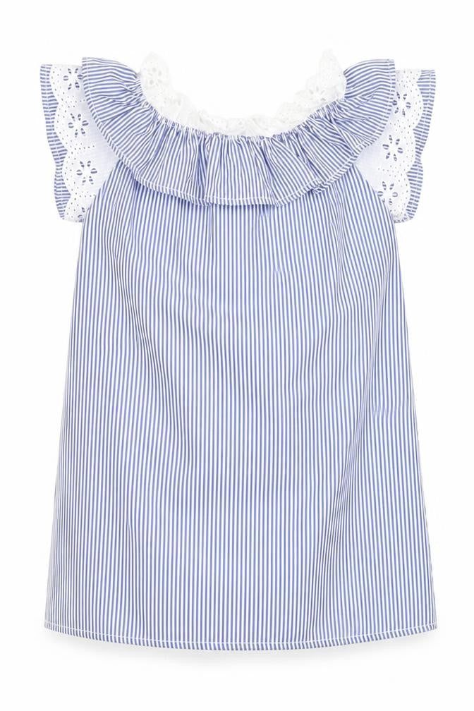 Boohoo Girls Blue Striped  Shift  Size 8 Years