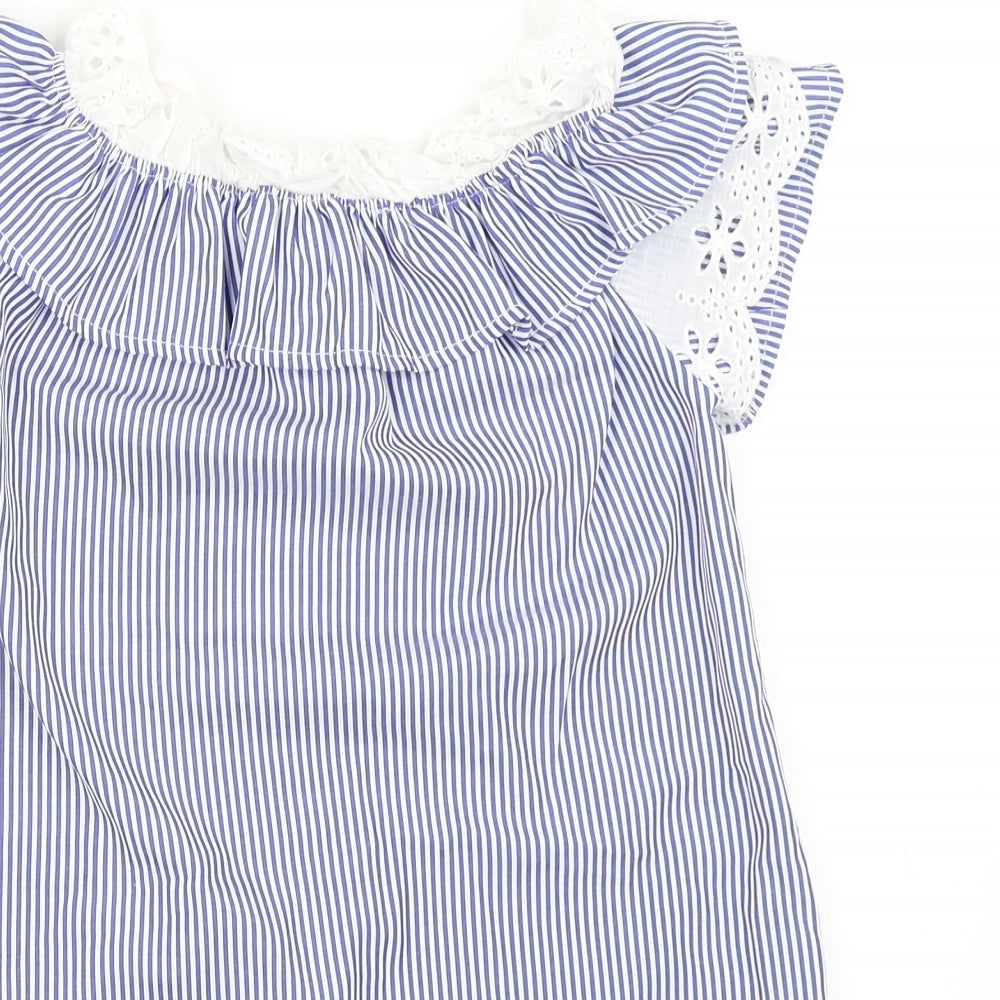 Boohoo Girls Blue Striped  Shift  Size 8 Years