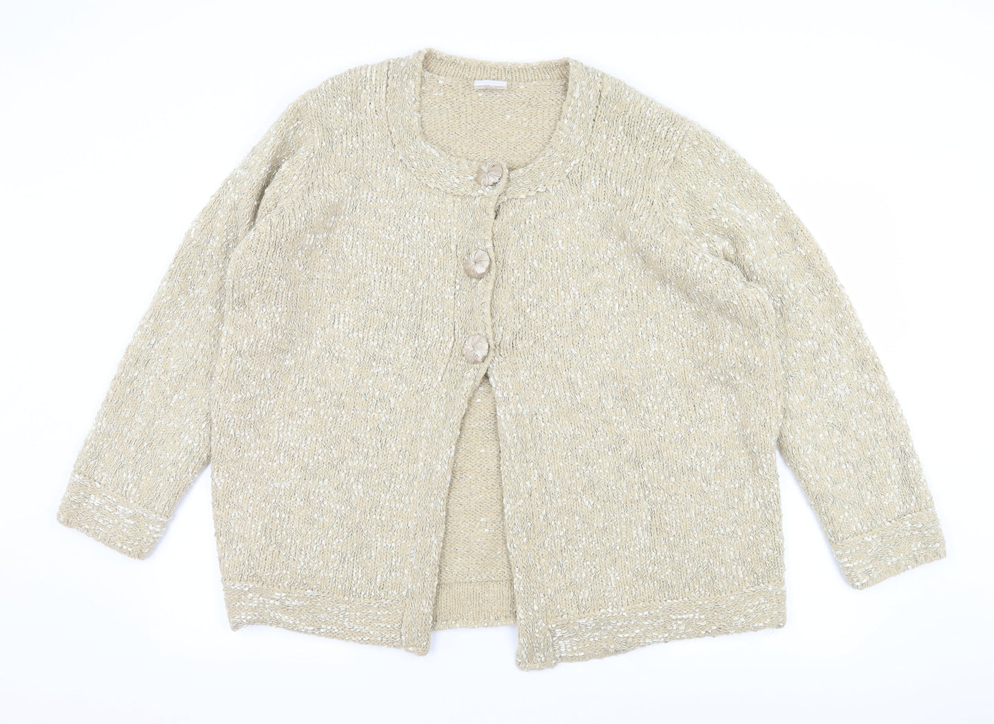 Wardrobe Womens Beige  Knit Cardigan Jumper Size 20