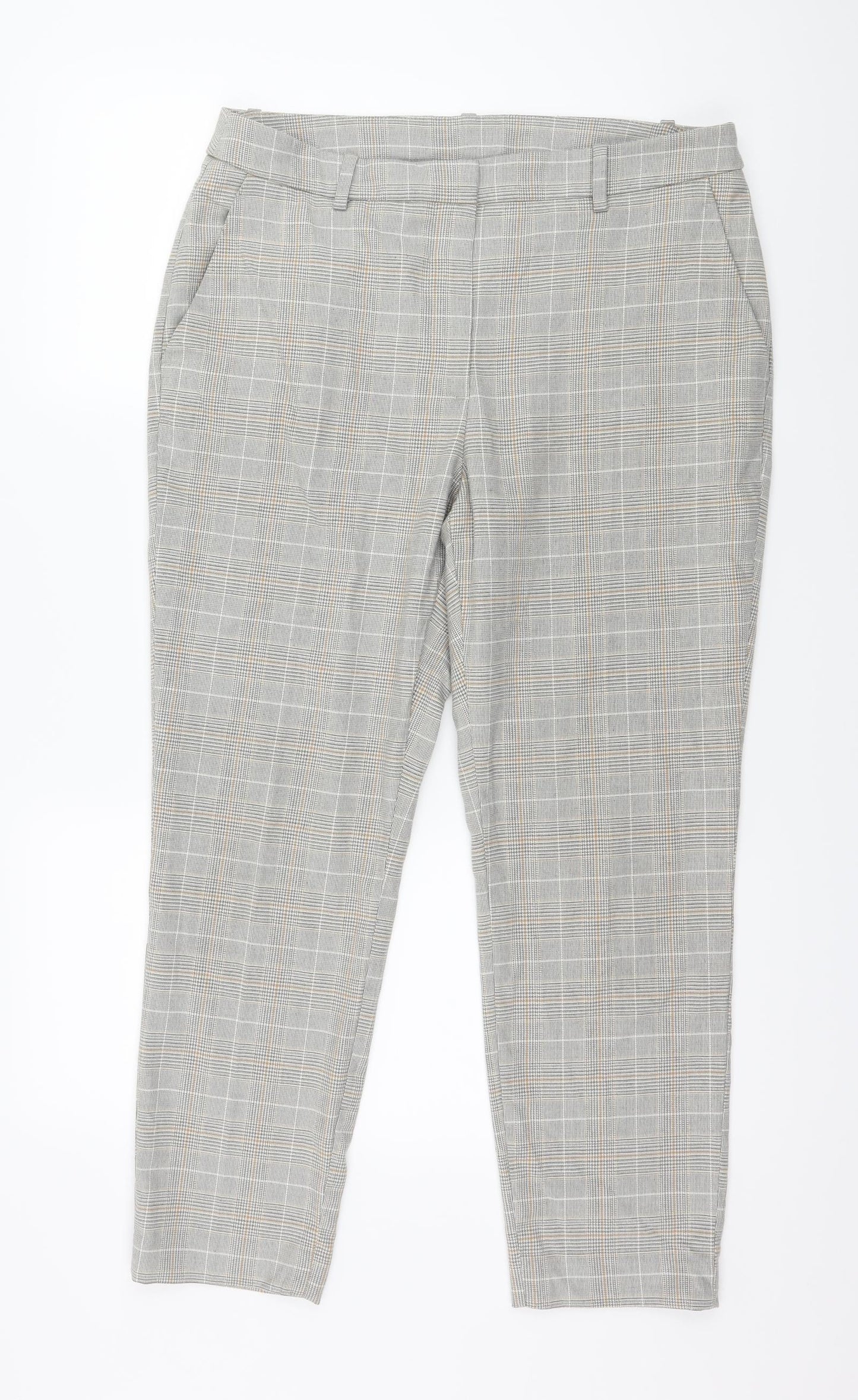 Preworn Womens Grey Check  Trousers  Size 34 in L26 in