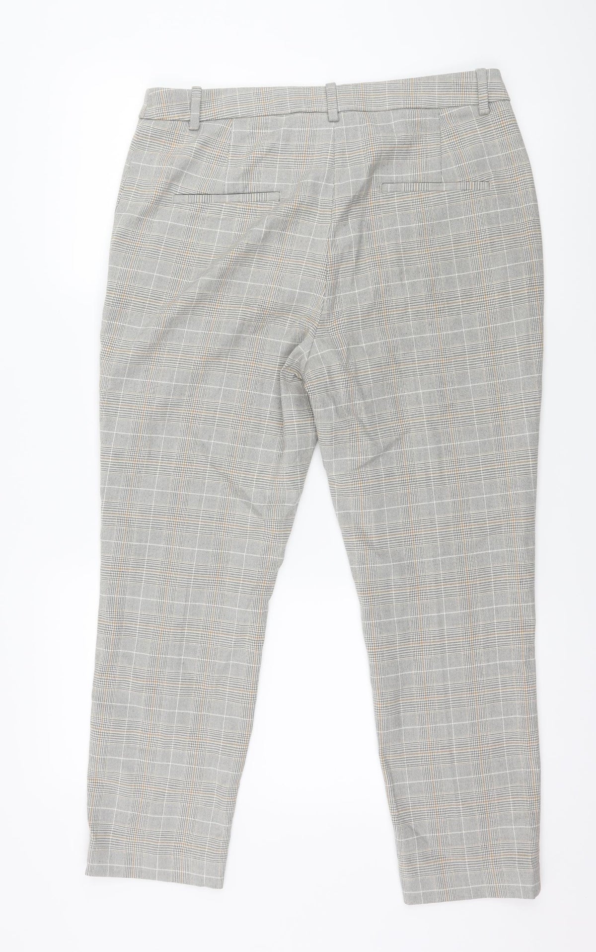 Preworn Womens Grey Check  Trousers  Size 34 in L26 in