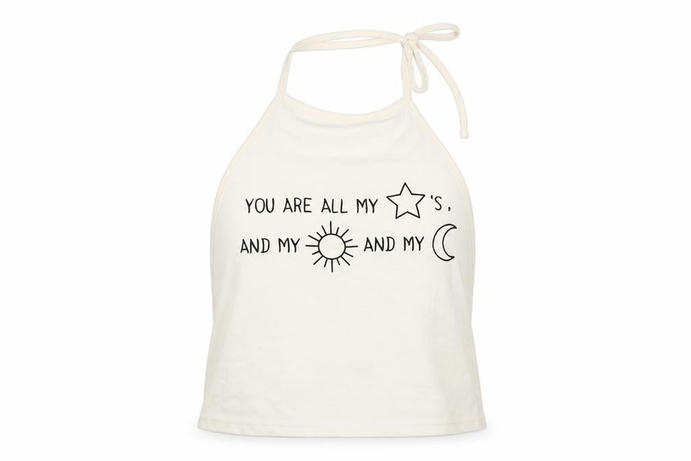 Boohoo Womens Beige   Cropped Blouse Size 10  - You are all my stars, and my sun and my moon