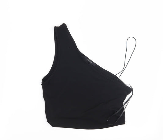 FOREVER 21 Womens Black   Cropped Blouse Size M